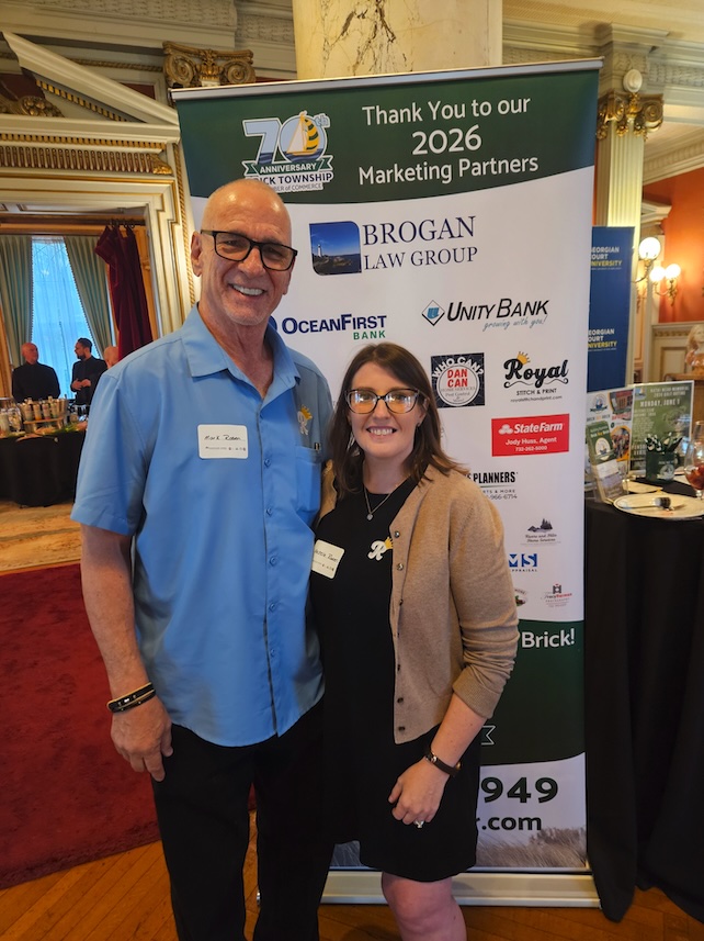 Royal Stitch and Print sponsoring a Brick Chamber of Commerce event