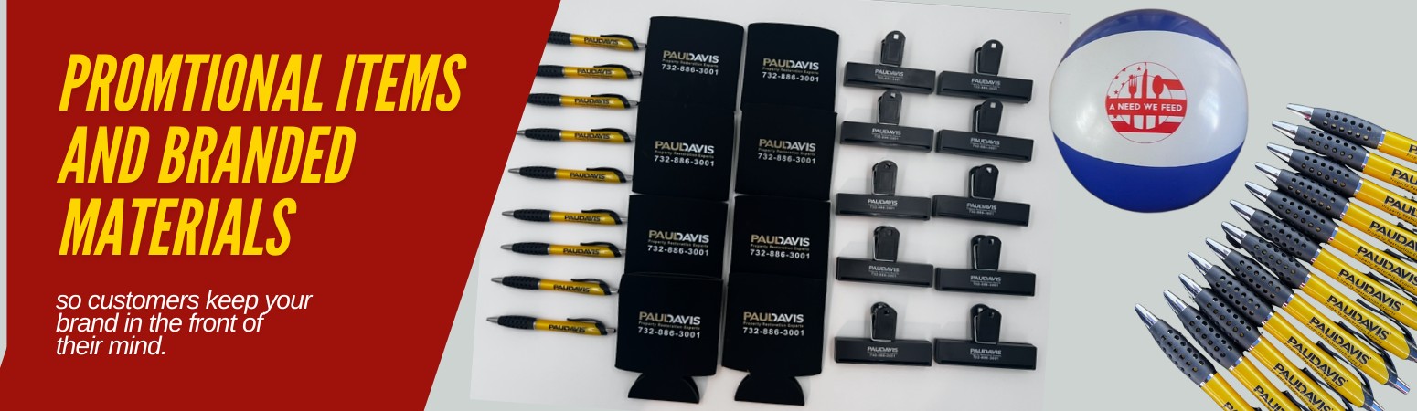 Branded promotional items with logo printing