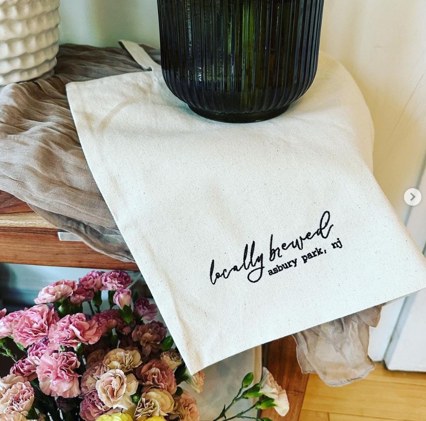Custom embroidered tote bag