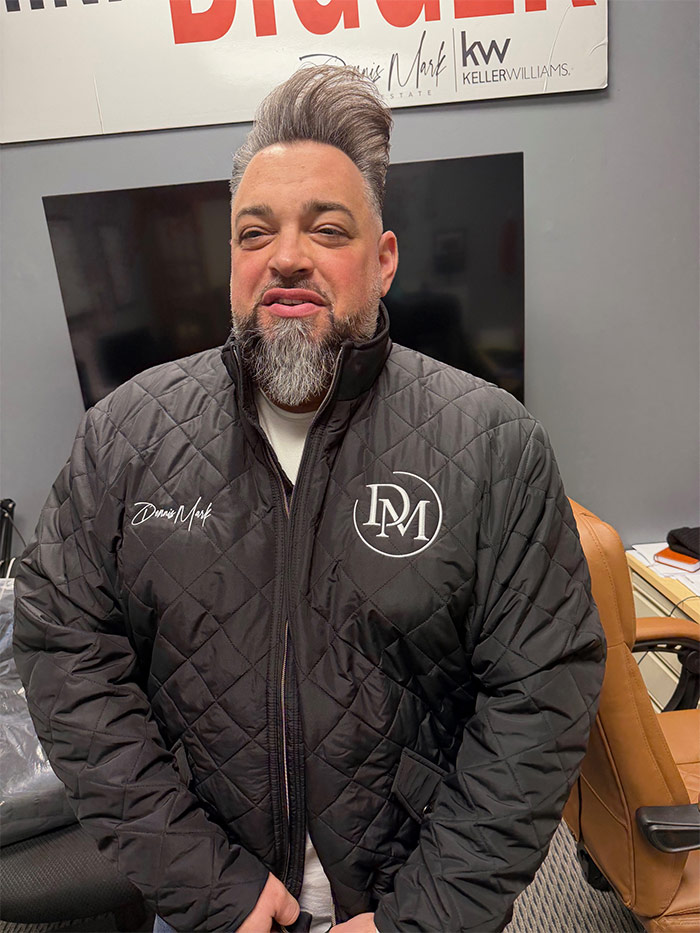 Embroidered jacket for a New Jersey realtor