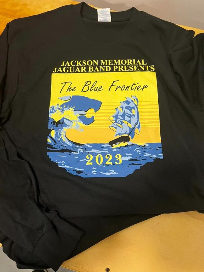 Heat pressed shirts for the Jackson school band