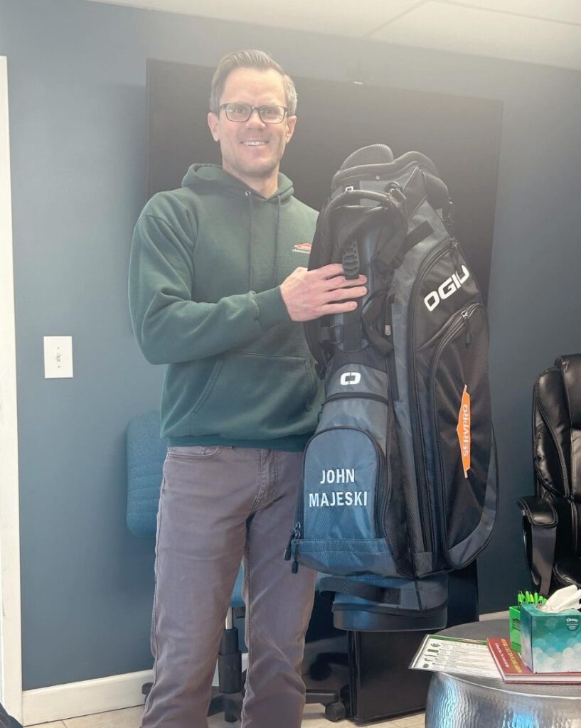 Personalised embroidered golf bags