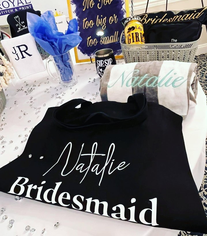 Printed bridal favours and gifts